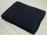 Felt/wool blanket, heavy, dark blue with black stripes