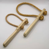 Brems med trähandtag