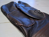 Motorcycle model gloves in leather with collar