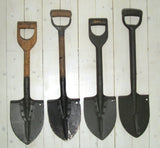 Spade / infanterispade med skaft helt i trä, använd-Floby Överskottslager