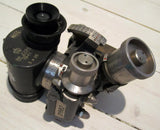 M/36 riktinstrument till kulspruta i läderväska med axelrem, använt-Floby Överskottslager