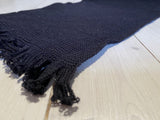 Scarf navy blue in wool