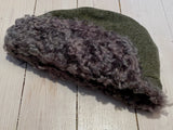 Boat hat in gray calfskin, winter model, used