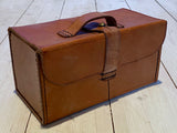 Leather storage bag for equine medical equipment