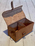 Leather storage bag for equine medical equipment