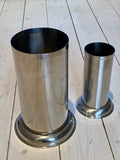 Cylinder/vase chrome-plated/stainless steel