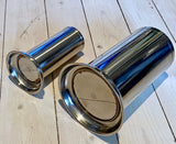 Cylinder/vase chrome-plated/stainless steel