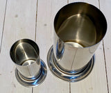 Cylinder/vase chrome-plated/stainless steel