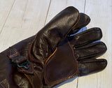 Three-finger/five-finger gloves, brown