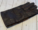 Three-finger/five-finger gloves, brown
