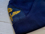 Boat hat flight navy blue in diagonal fabric