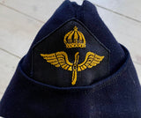 Boat hat flight navy blue in diagonal fabric