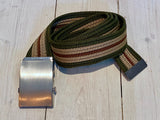 Belt in striped fabric