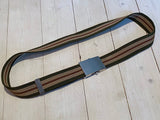 Belt in striped fabric