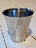 Stainless steel mug, used