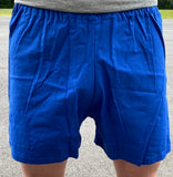 Training pants short in blue cotton