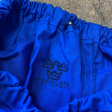 Training pants short in blue cotton